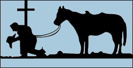 Praying Cowboy Decal